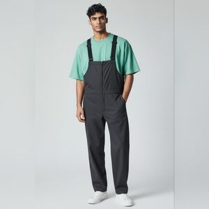 Sport Essentials XL Men's Black Snow Suit Overalls with Adjustable Straps